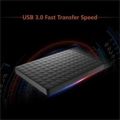 Ultra-fast USB 3.0 external hard drive. 10TB storage for quick data backup and file transfers on any computer.
