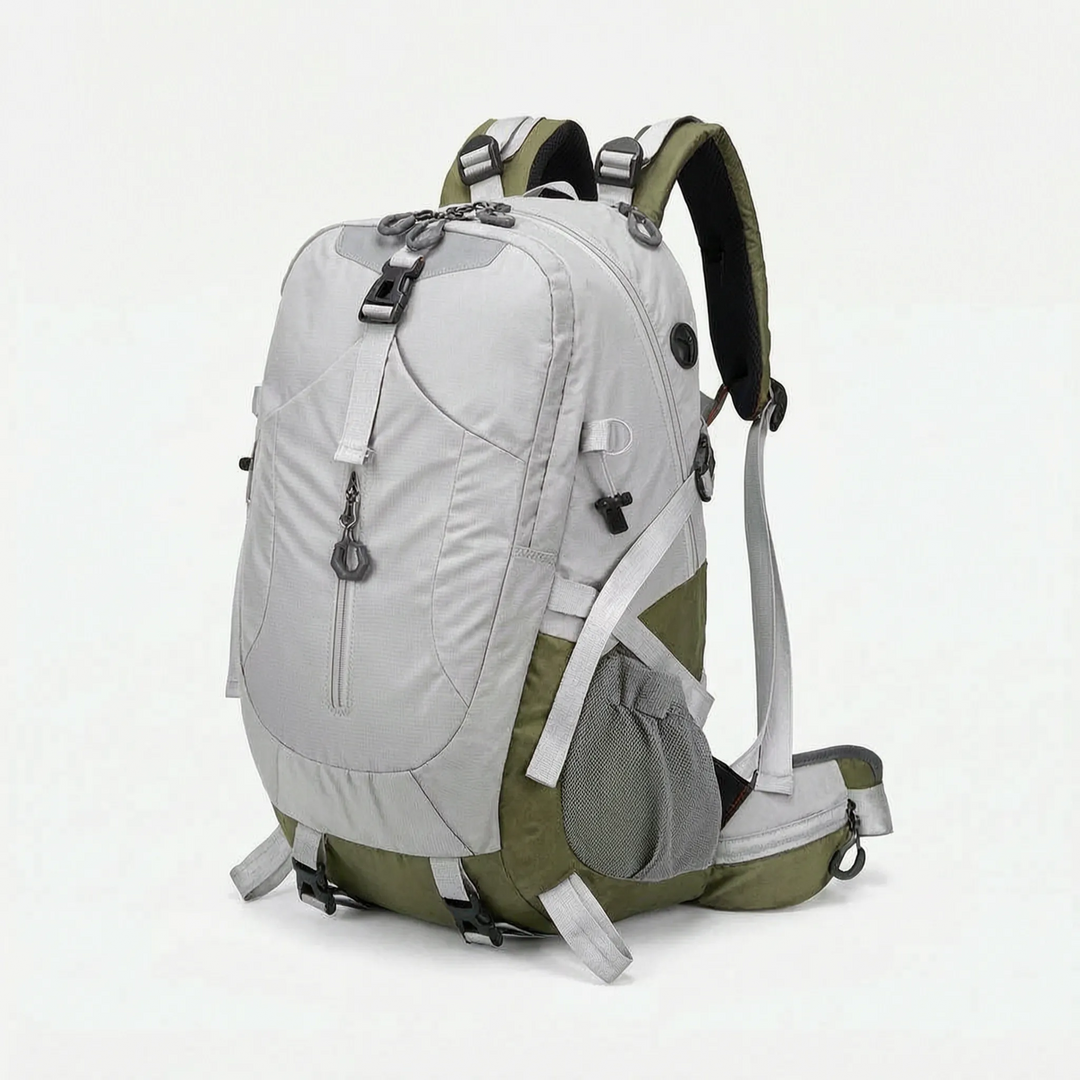 Spacious 11gal unisex hiking daypack. Water-resistant adventure backpack for camping, trails, and outdoor exploration.