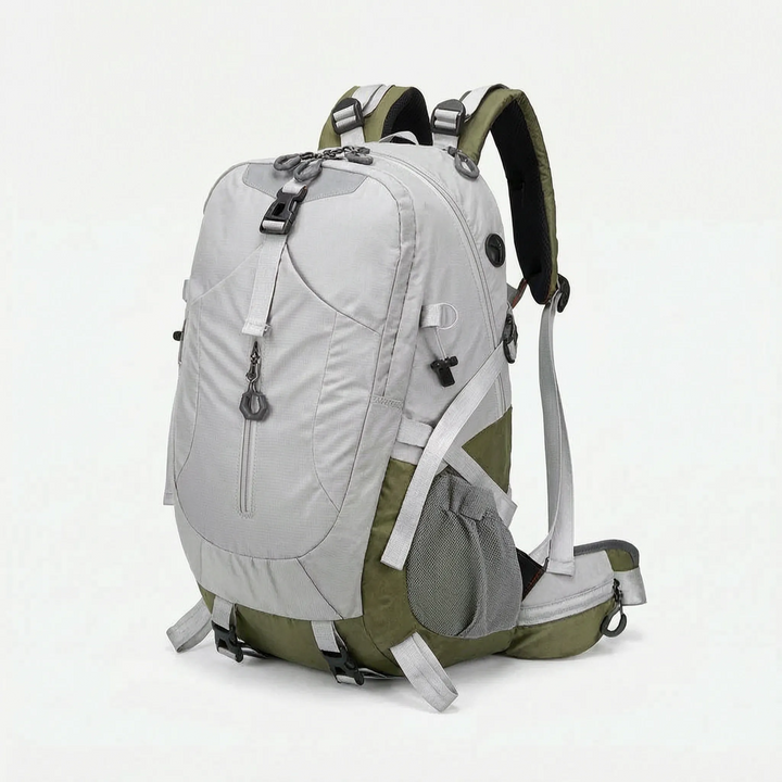 Spacious 11gal unisex hiking daypack. Water-resistant adventure backpack for camping, trails, and outdoor exploration.