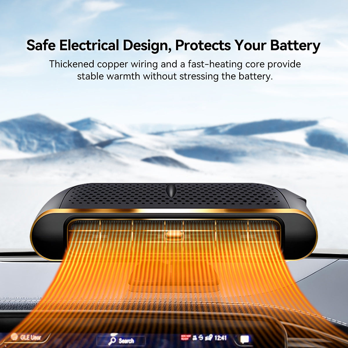 Unisex 12V car heater & defroster, a must-have for cold weather vehicle climate