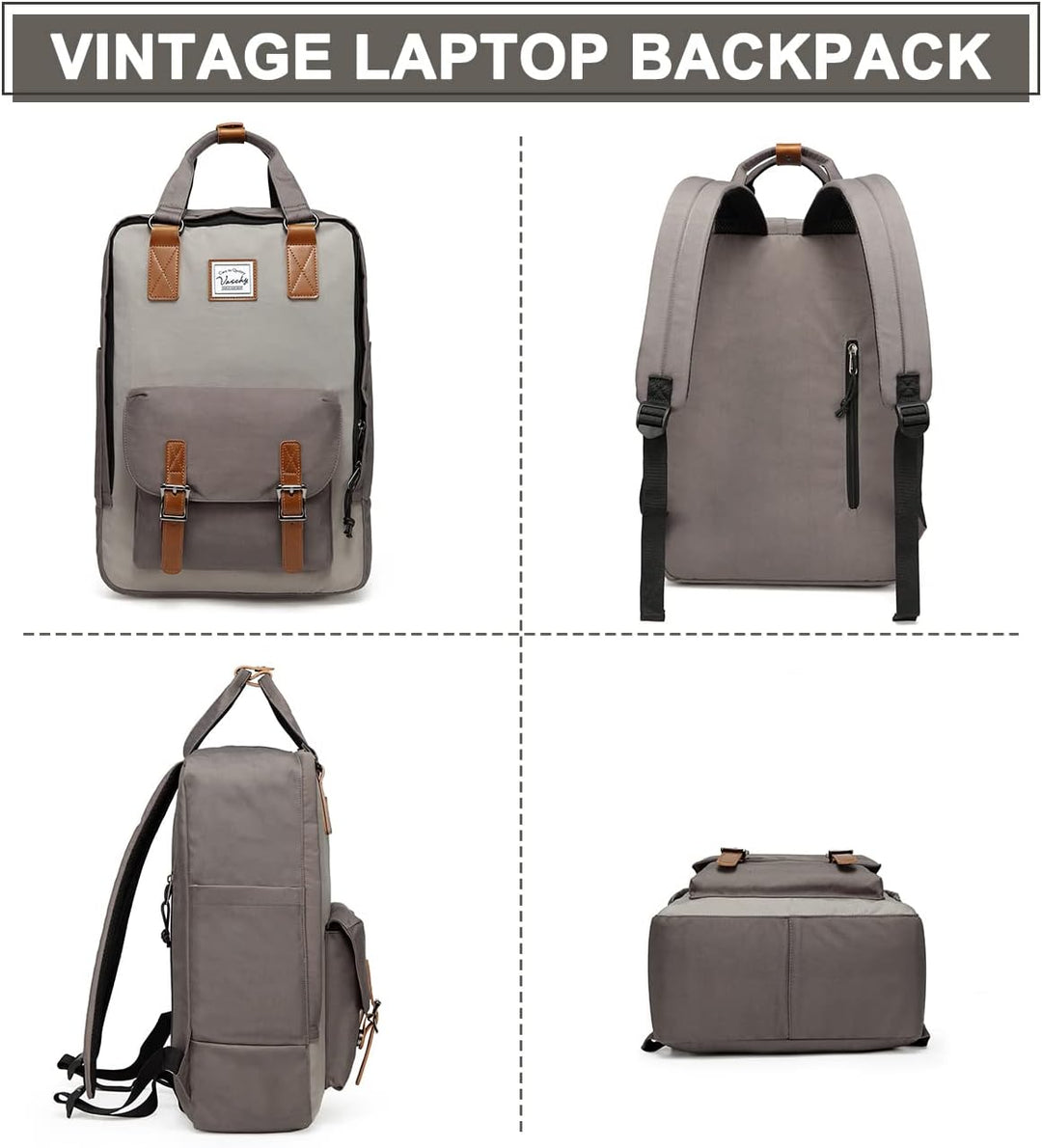 Back view of a person wearing the unisex 15.6" water-resistant laptop backpack comfortably.