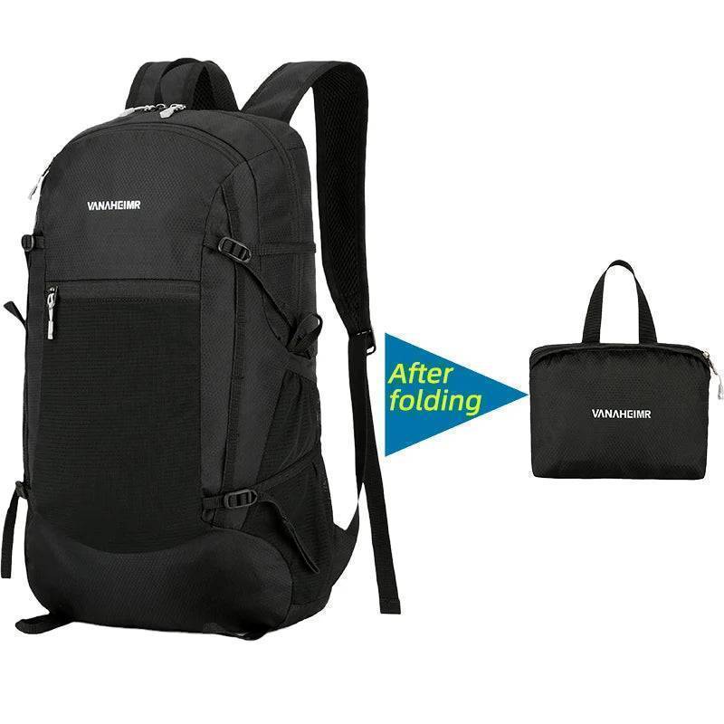 Compact 18L sports gym bag in gray, easily foldable for storage after workouts or travel