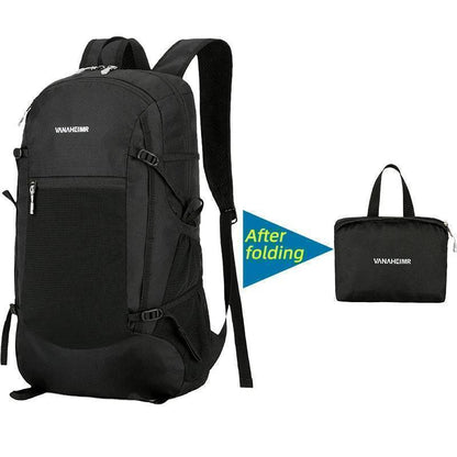 Compact 18L sports gym bag in gray, easily foldable for storage after workouts or travel