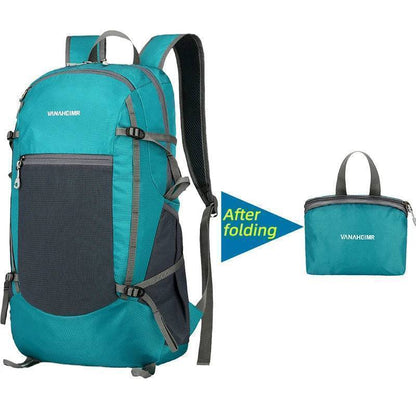 Ultra-light 18L daypack on a person's back, demonstrating its comfortable fit for hiking