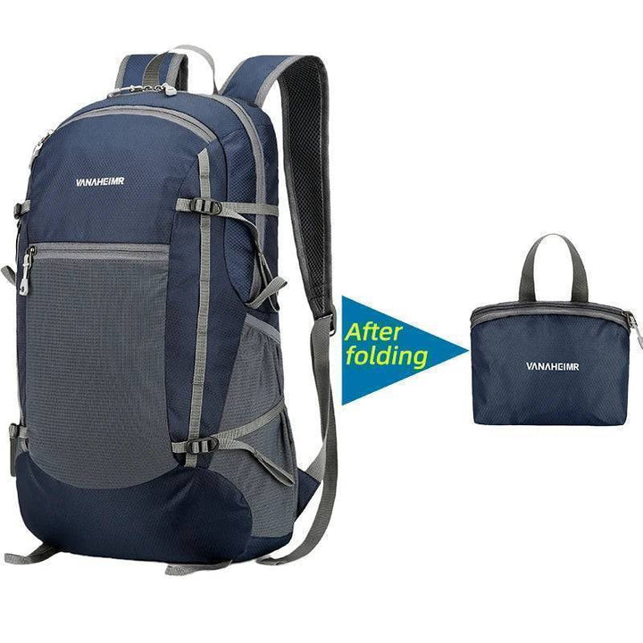 Durable 18L outdoor gear daypack, showcasing its reinforced stitching and sturdy zippers