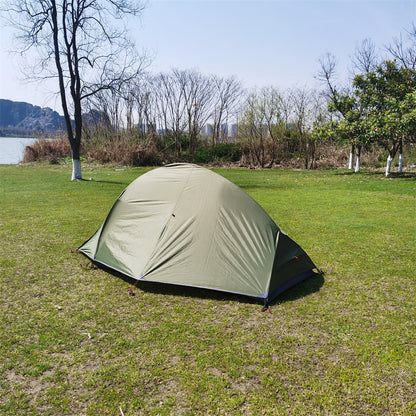 Close-up of the ventilation system on a 2-3 person all-season backpacking tent.