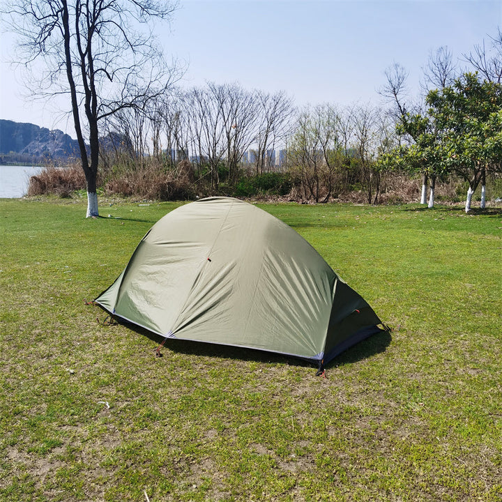 Close-up of the ventilation system on a 2-3 person all-season backpacking tent.