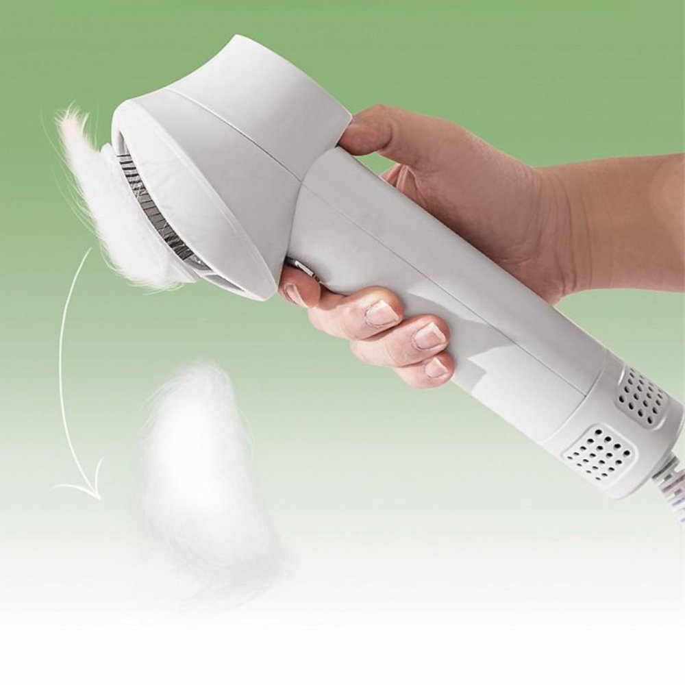 Unisex pet hair dryer & grooming tool for home use. Combines drying & brushing for healthy pet fur.