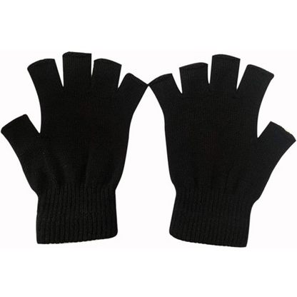 Unisex 2-pack knitted fingerless gloves for winter, providing warmth & flexibility for cold weather activities.