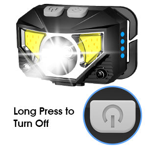 Work light headlamp 2-pack: Ultra-bright rechargeable LED, hands-free & motion sensor for detailed tasks.