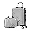 Modern unisex 2-piece hard shell luggage set, ABS construction, TSA lock & spinner wheels for stylish travel.