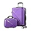 Essential travel accessory: 2-piece ABS hard shell luggage set, TSA lock, 360° spinner wheels, unisex design.