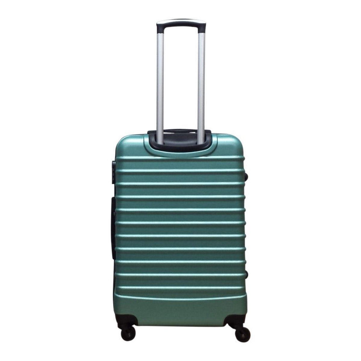 Green 2-piece luggage set featuring smooth 360° spinner wheels for effortless airport navigation.