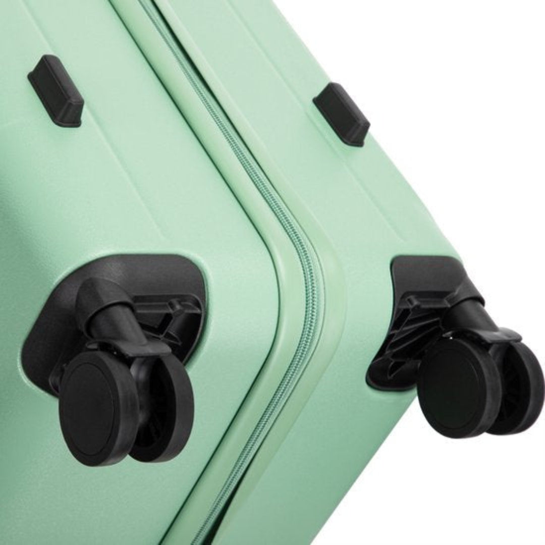 Complete 2-piece hardshell suitcase set with laptop compartment, suitable for all trips.
