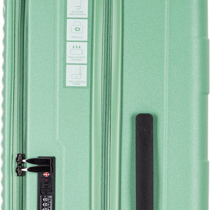 Unisex 2-piece hardshell luggage set, ideal travel gear with a dedicated laptop compartment.