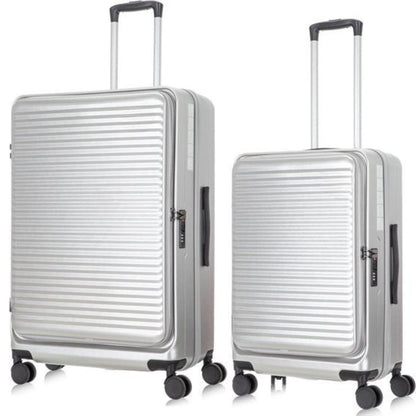 Durable hardshell suitcase set, 2 pieces, featuring a convenient laptop compartment & TSA lock.