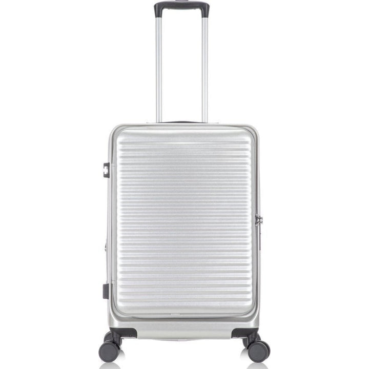 Expandable 2-piece hardshell suitcase set, offers extra space plus a laptop compartment.