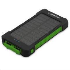 Powerful 20000mAh solar charger with flashlight, designed for adventurous outdoor enthusiasts
