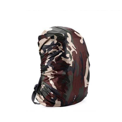 Unisex 210D waterproof backpack cover in a vibrant fuchsia, offering rain protection for backpacking trips