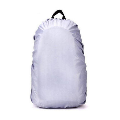 Compact 210D waterproof backpack rain cover, gray, easily stored as a travel essential for any outdoor trip