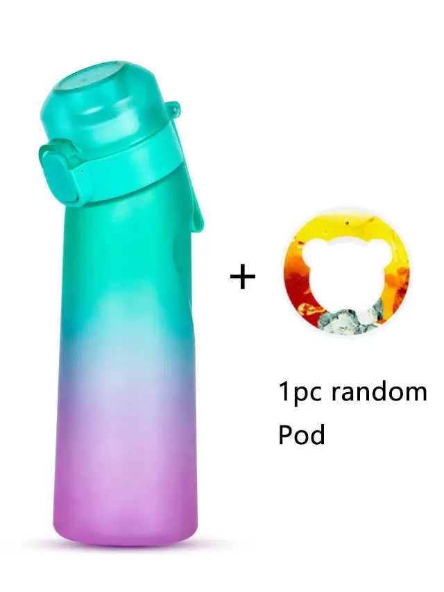 Unisex sports water bottle, 22oz. Innovative aroma for flavored water, promoting wellness.