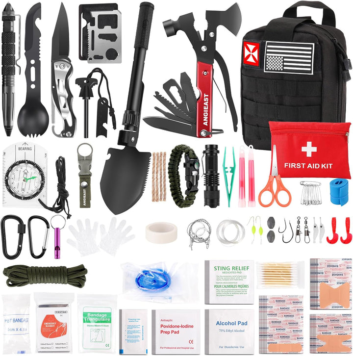 Unisex 256-piece tactical survival first aid kit, IFAK molle combat pouch