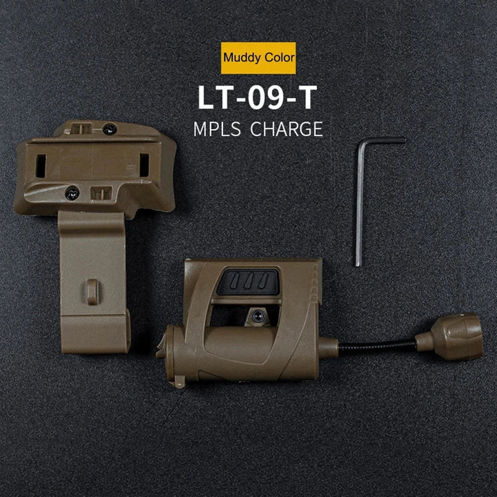 Helmet mount LED tactical light made from strong nylon ABS for reliable outdoor lighting