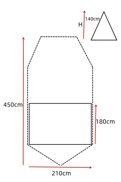 Unisex 3-Person Waterproof Lightweight Camping Tent