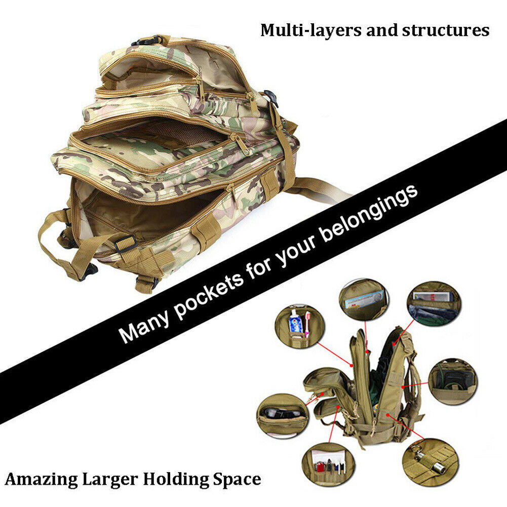 Interior view of the spacious 30L waterproof camping bag, ready for hiking and outdoor adventure essentials