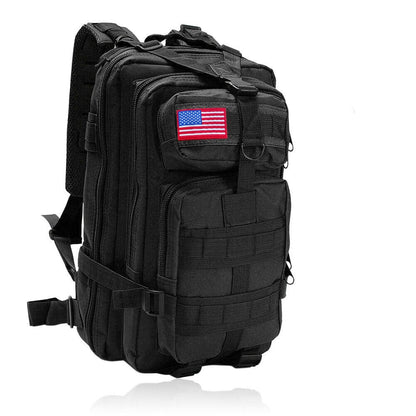 Unisex 30L hiking backpack with adjustable straps and sternum buckle, built for comfort on long treks