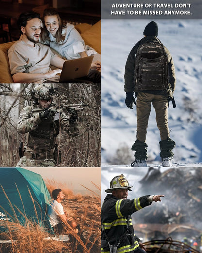 Unisex 35L hiking bag, designed as a durable tactical backpack with Molle attachments.