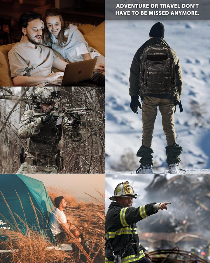 Unisex 35L hiking bag, designed as a durable tactical backpack with Molle attachments.