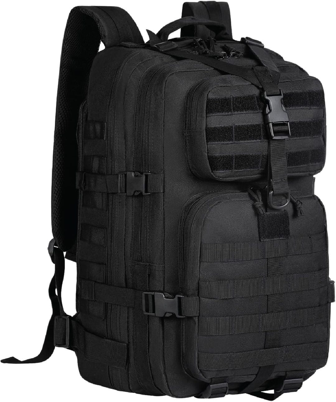Travel pack: 35L outdoor tactical backpack with secure laptop compartment & Molle system.