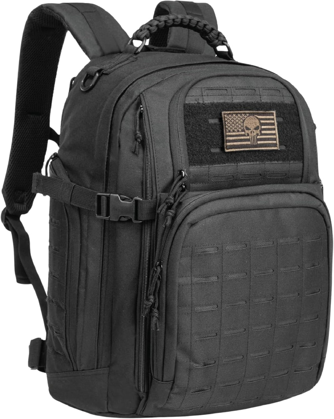 Rugged 35L tactical backpack, ideal for camping, hiking, and outdoor gear storage.