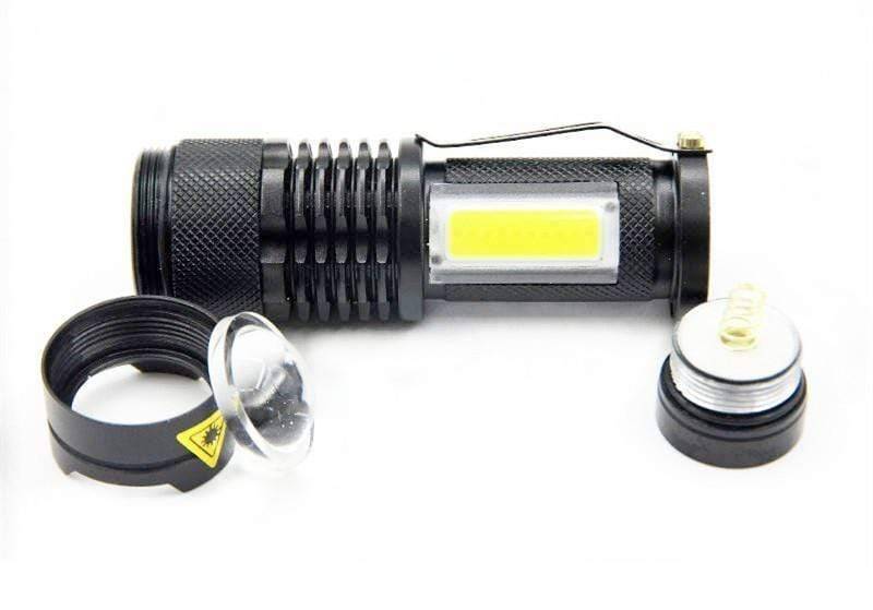 Durable tactical LED flashlight, 3800 lumens, compact design for easy carry
