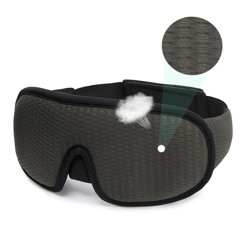 Comfortable unisex sleep mask for restful sleep, featuring 3D contour & full blackout capability.