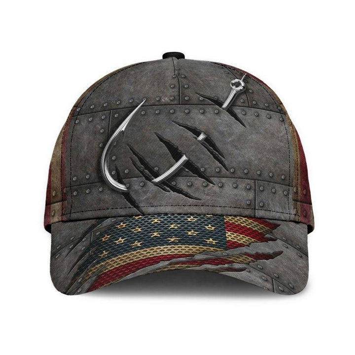 Durable outdoor cap for men and women, featuring a prominent 3D fish hook, great for sun protection.