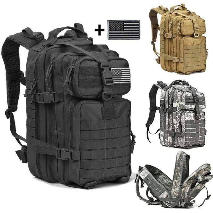 Unisex 40L military tactical assault backpack, heavy duty molle survival pack for hiking and camping