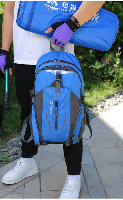 Waterproof 40L camping backpack, durable and spacious for all outdoor gear