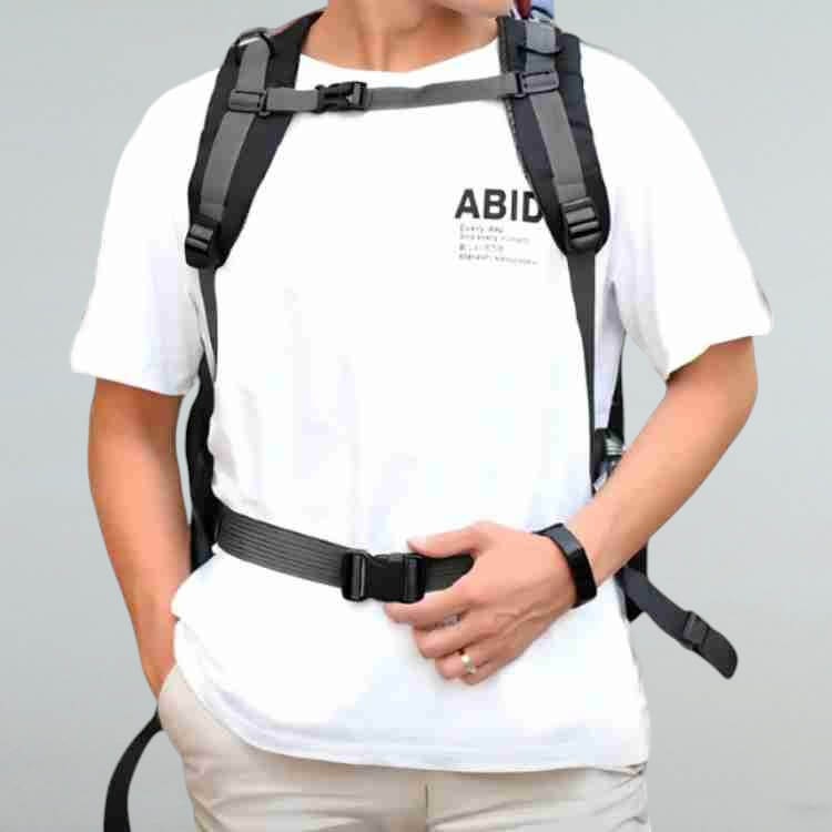 Front view of a 40L waterproof hiking backpack, suitable for men and women's outdoor adventures.