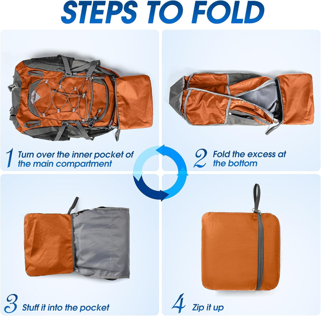 Versatile 40L waterproof backpack for hiking, camping, and daily travel, unisex design.