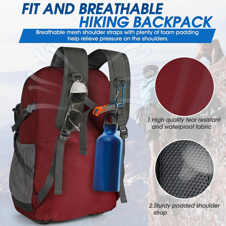 Lightweight 40L waterproof hiking backpack, perfect for long trails and wilderness expeditions.