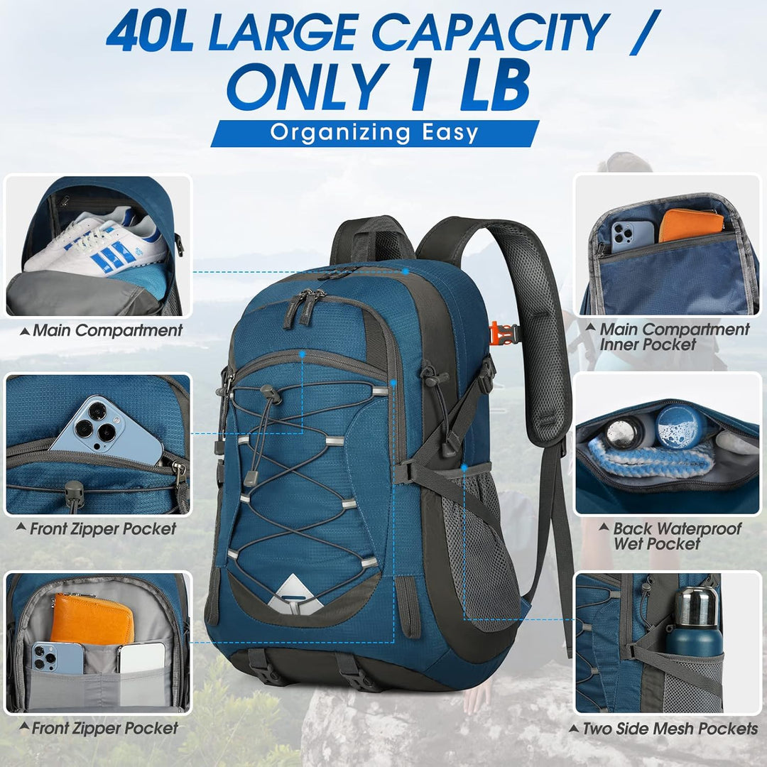 Unisex 40L waterproof outdoor gear, perfect for camping trips & multi-day hikes.