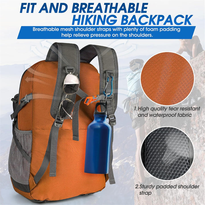 Lightweight & packable 40L waterproof hiking backpack, essential for all outdoor activities.