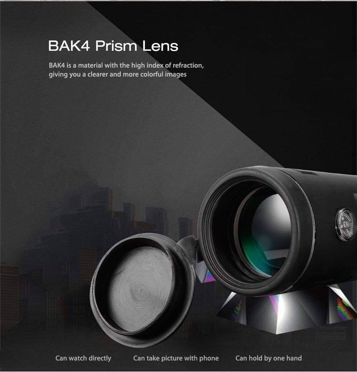 Monocular telescope with smartphone adapter, high power 40x60 for nature exploring