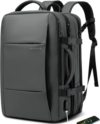Durable 45L travel backpack, water-resistant fabric, designed for adventurous travelers.
