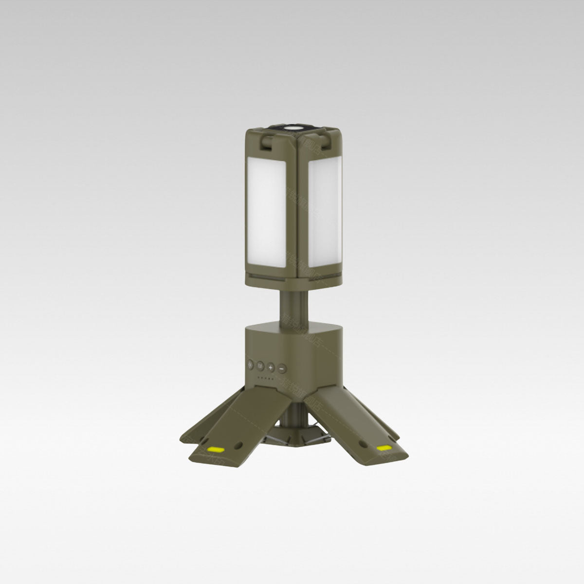 Unisex 4800 Lumen Telescopic Camping Light, extended, illuminating a tent at night