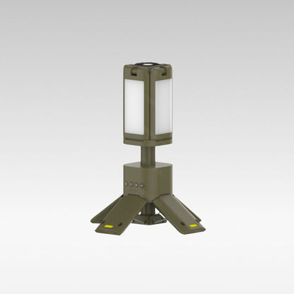 Unisex 4800 Lumen Telescopic Camping Light, extended, illuminating a tent at night