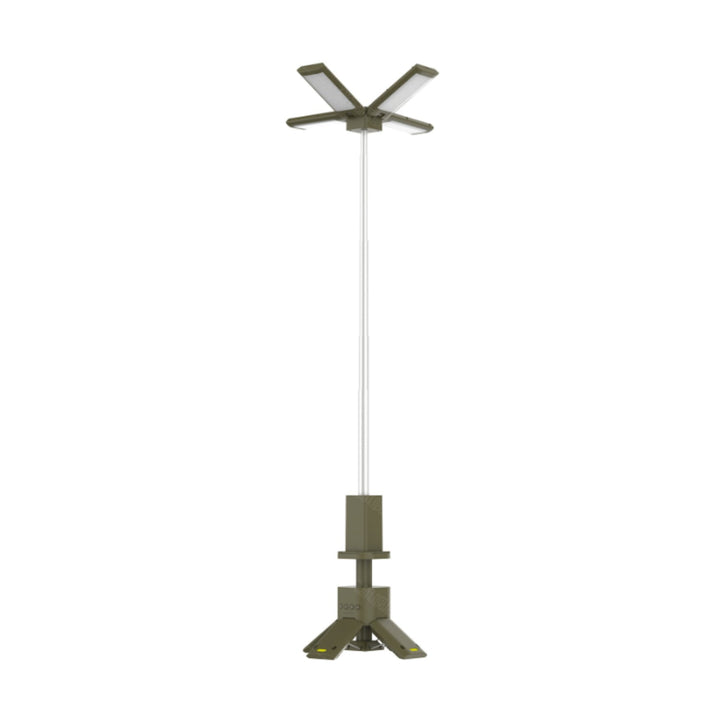 Outdoor lighting: a telescopic camping light providing ambient light for a campsite