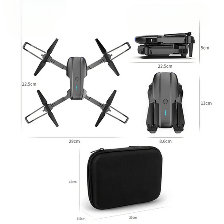 Unisex 4K UHD drone, an RC quadcopter for professional aerial photography, with long flight & obstacle avoidance.